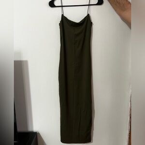 Zara Green Midi Dress, Size S, Color green